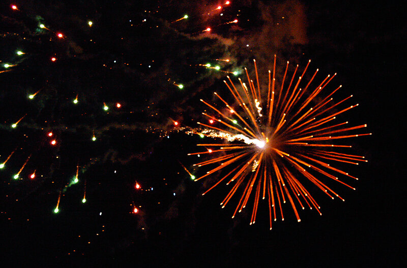 Fireworks Display — Black, Dramatic, Night, Photograph, Stars