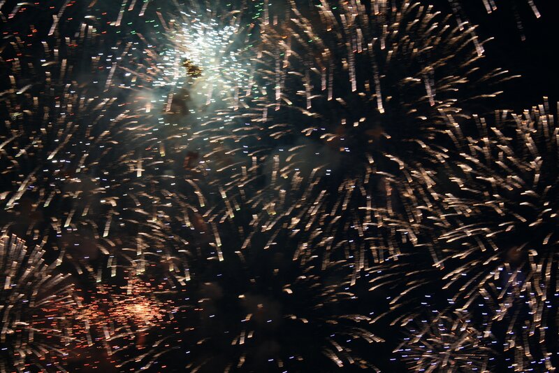Fireworks Display — Black, Dynamic