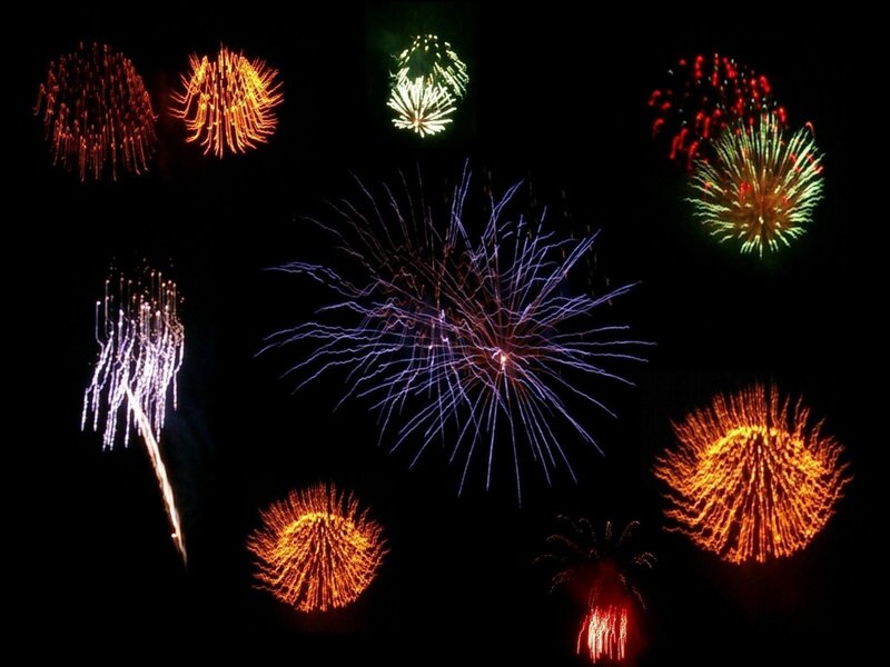 Fireworks Display — Black, Festive, Night, Photograph, Night Sky