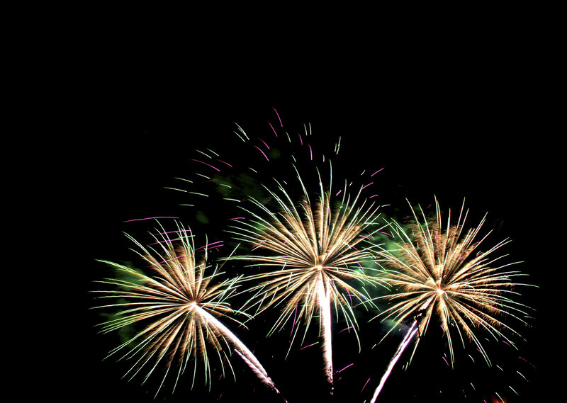 Fireworks Display — Black, Festive, Night, Photograph