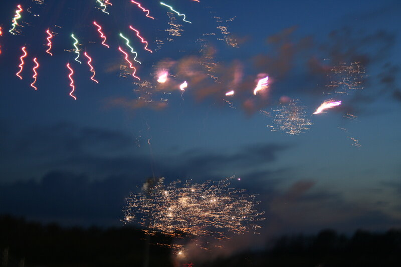 Fireworks Display — Blue, Celebratory