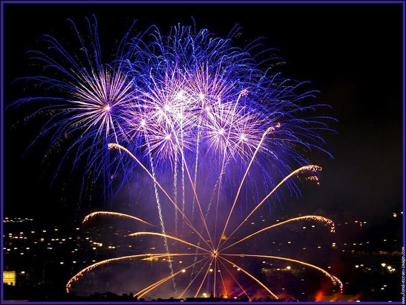 Fireworks Display — Blue