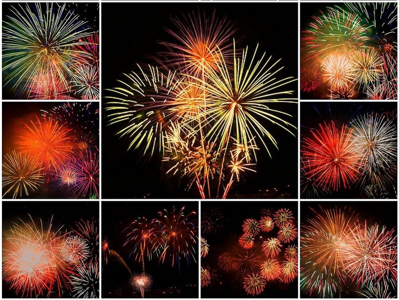 Fireworks Display Collage