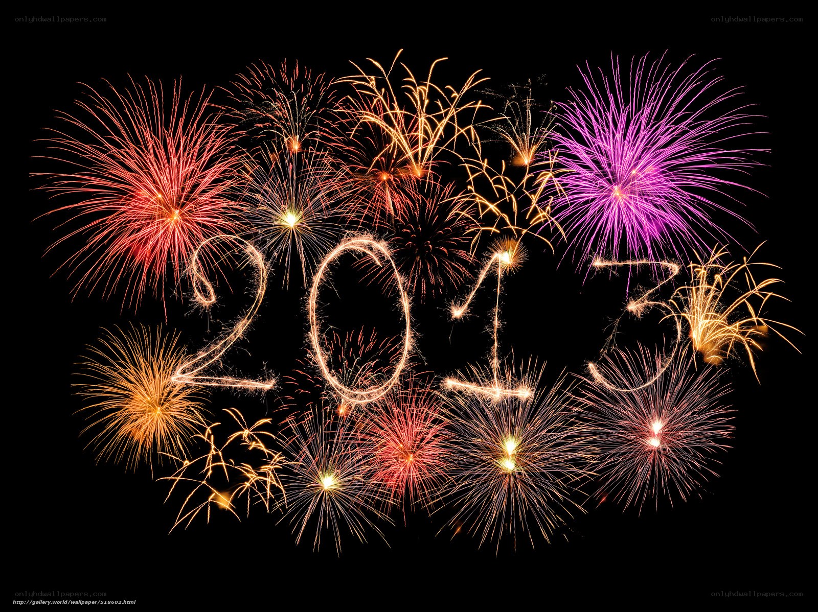 Fireworks display for New Year
