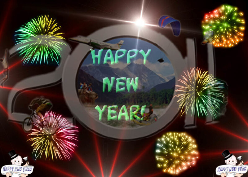 Fireworks Display — Green, Festive, Night