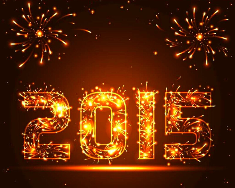 Fireworks Display — Orange, Celebratory