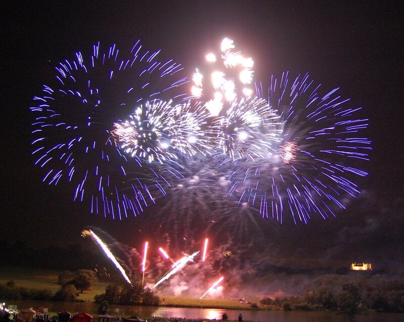Fireworks Display over Lake