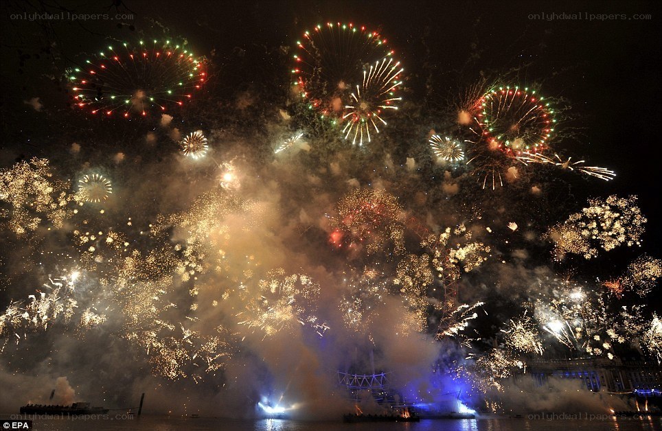 Fireworks display over London