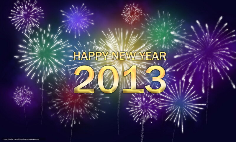 Fireworks Display — Purple, Celebratory, Night, Digital Art, Text
