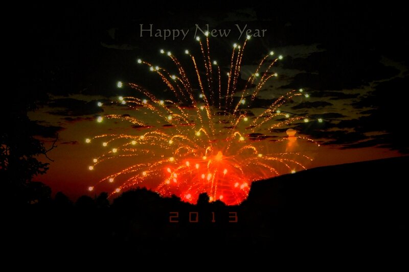 Fireworks Display — Red, Celebratory, Night, Photograph, Sky
