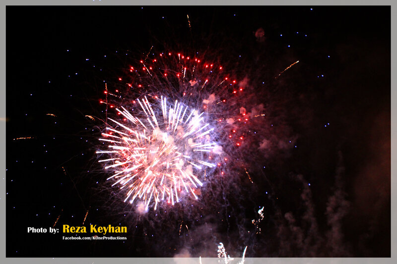 Fireworks Display — Red, Dramatic, Night, Photograph, Explosion