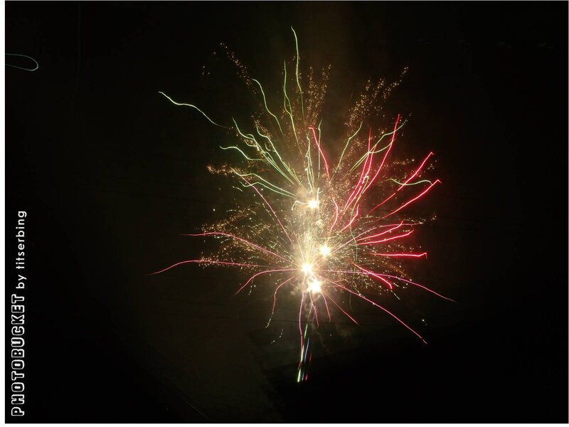 Fireworks Display — Red, Dramatic, Night, Photograph, Night Sky, Sparkles