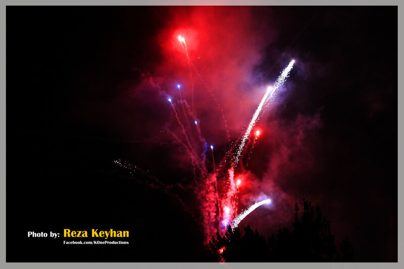 Fireworks Display — Red, Dramatic, Night