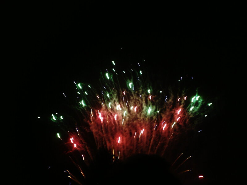 Fireworks Display — Red, Festive, Night, Photograph, Sky, Smoke