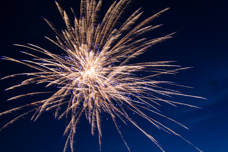 Fireworks Explosion — Blue