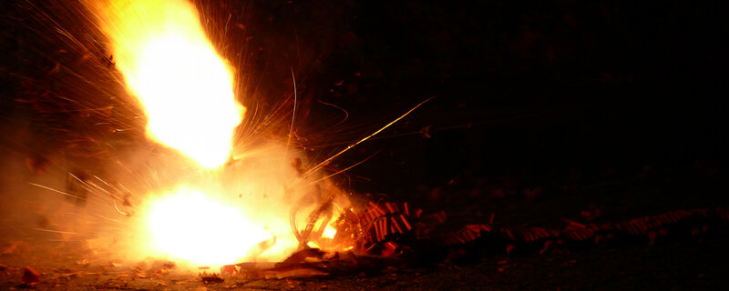Fireworks Explosion — Orange