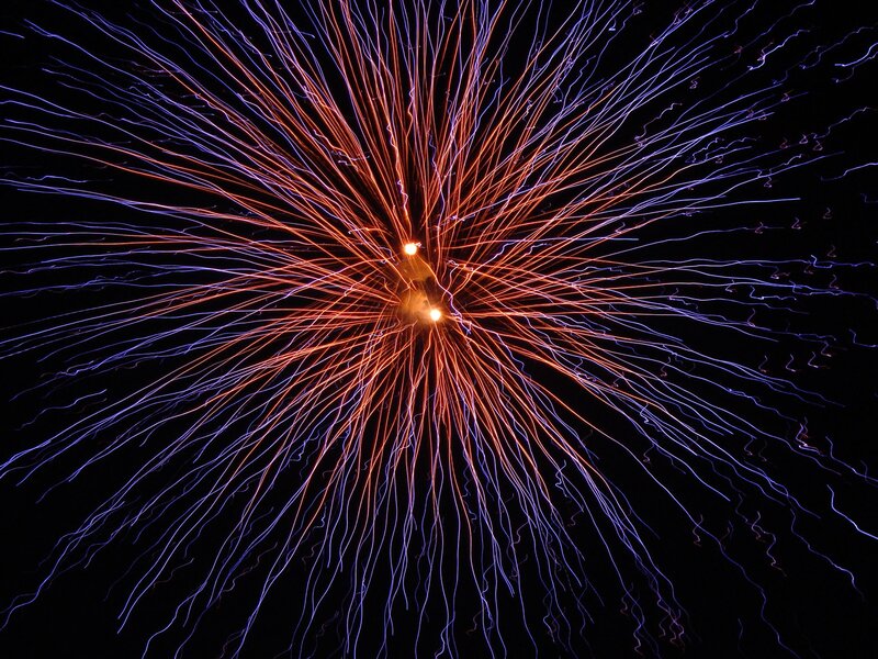Fireworks Explosion — Red
