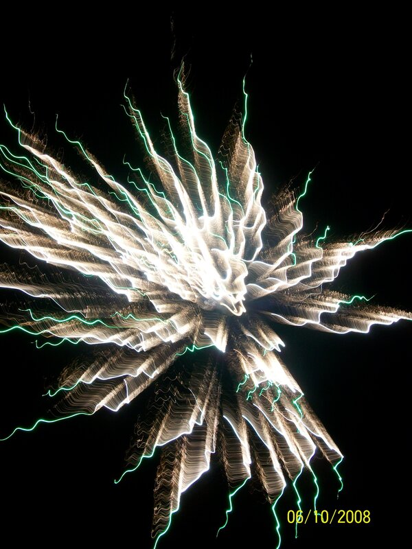 Fireworks Explosion — White, Dramatic