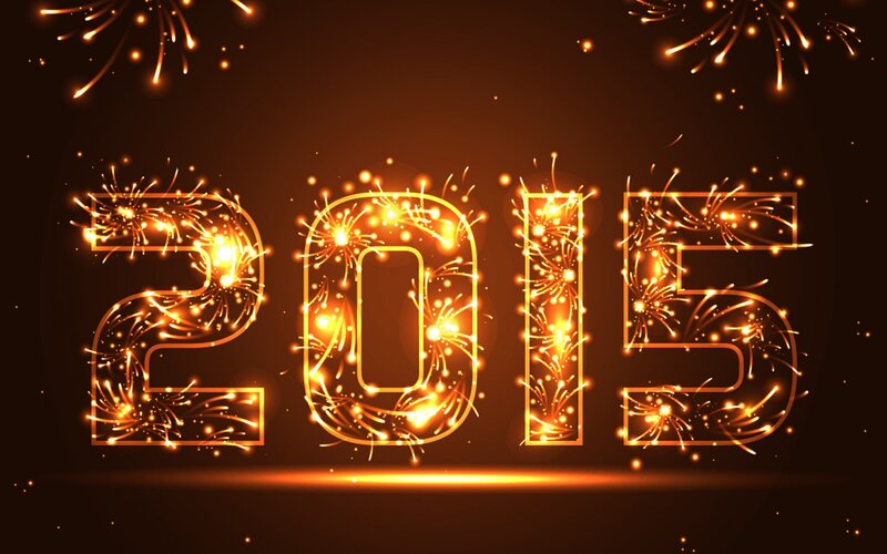 Fireworks Forming Numbers — Gold, Celebratory