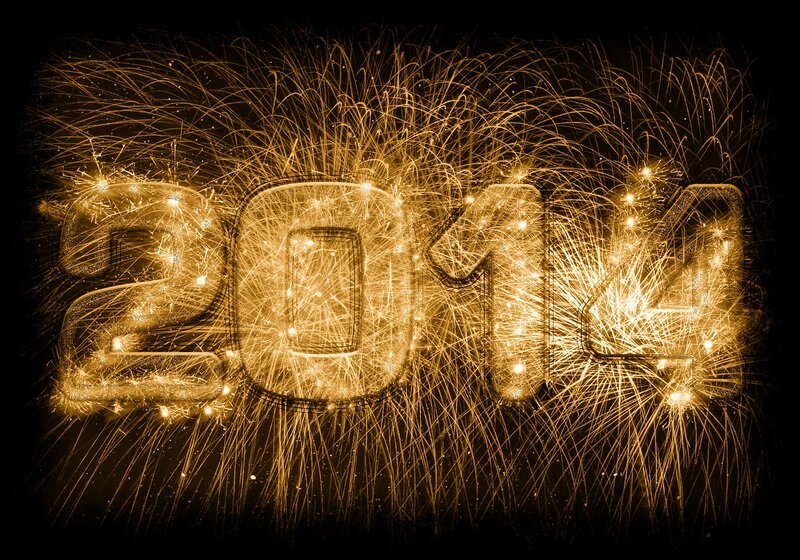 Fireworks Forming Numbers — Gold