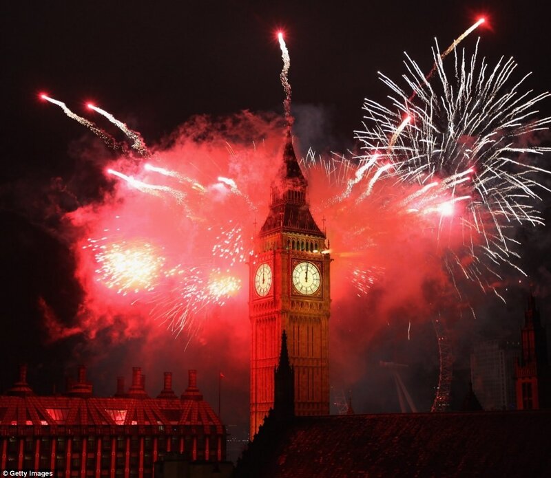 Fireworks over Big Ben