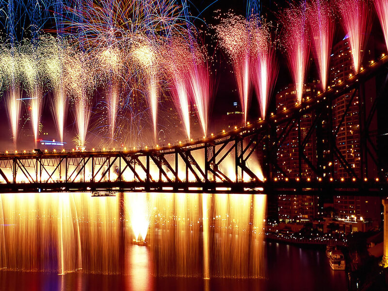 Fireworks over Bridge