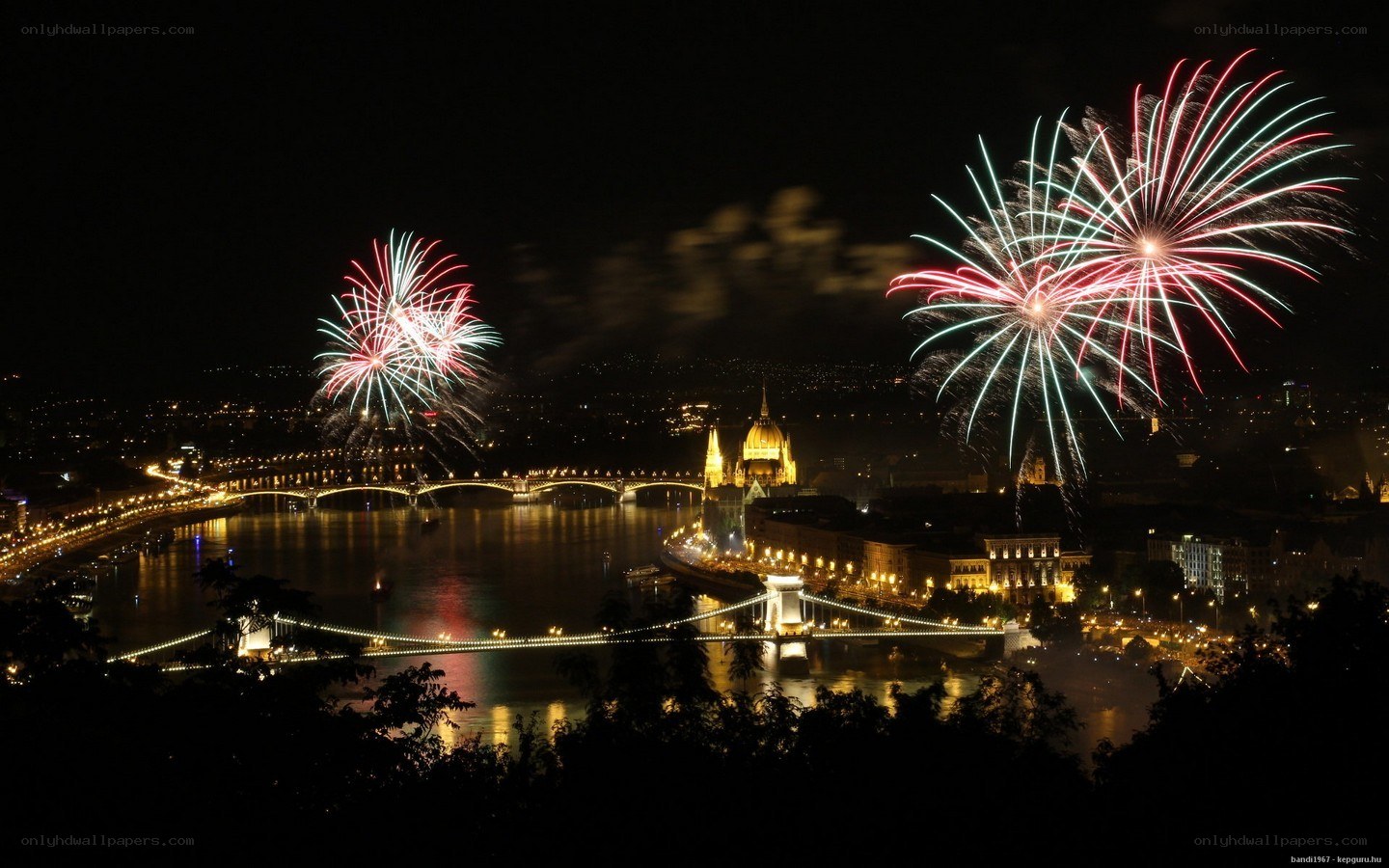 Fireworks over Budapest