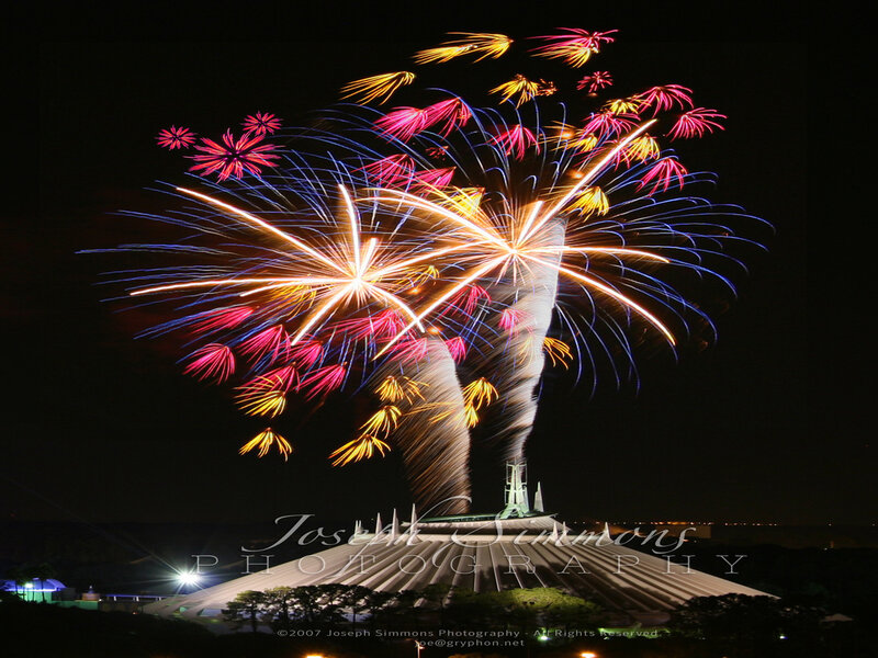 Fireworks over Building