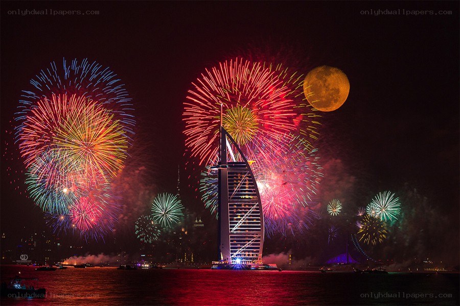Fireworks over Burj Al Arab