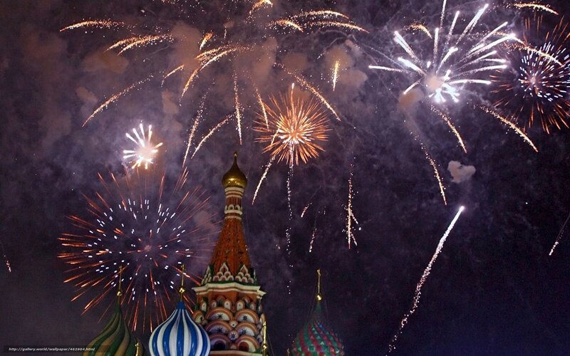 Fireworks over Cathedral — Black