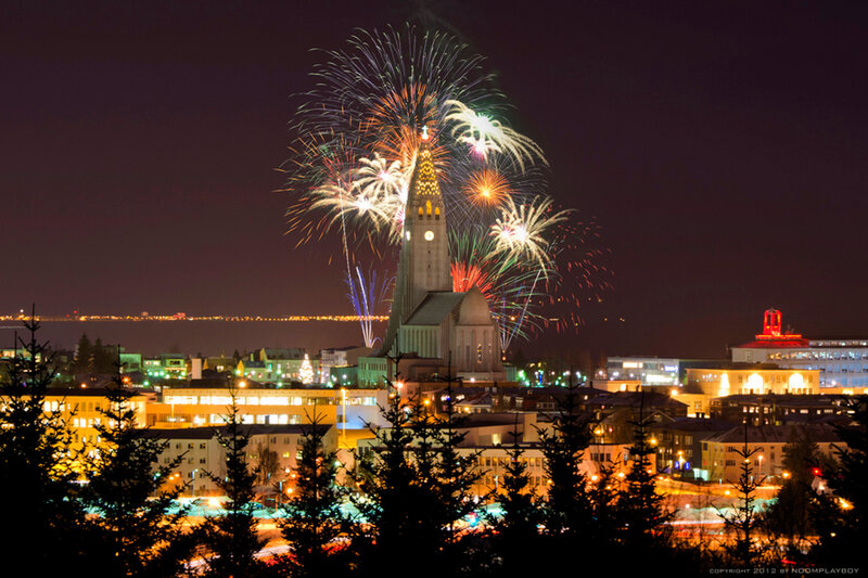 Fireworks over Church