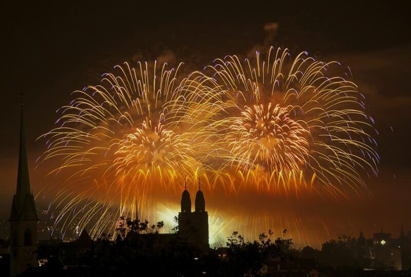 Fireworks over City