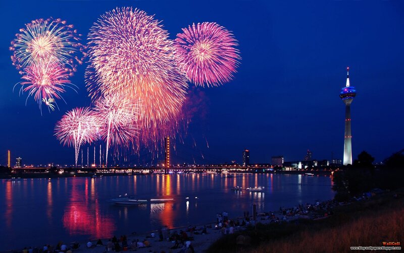 Fireworks over Cologne