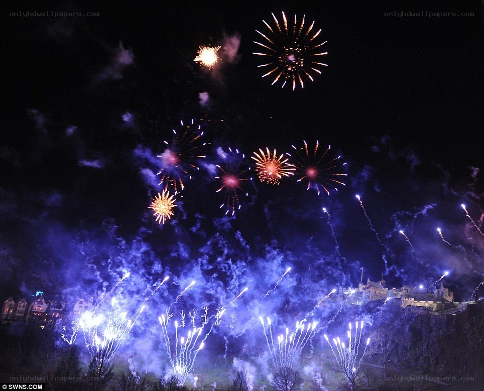 Fireworks over Edinburgh Castle