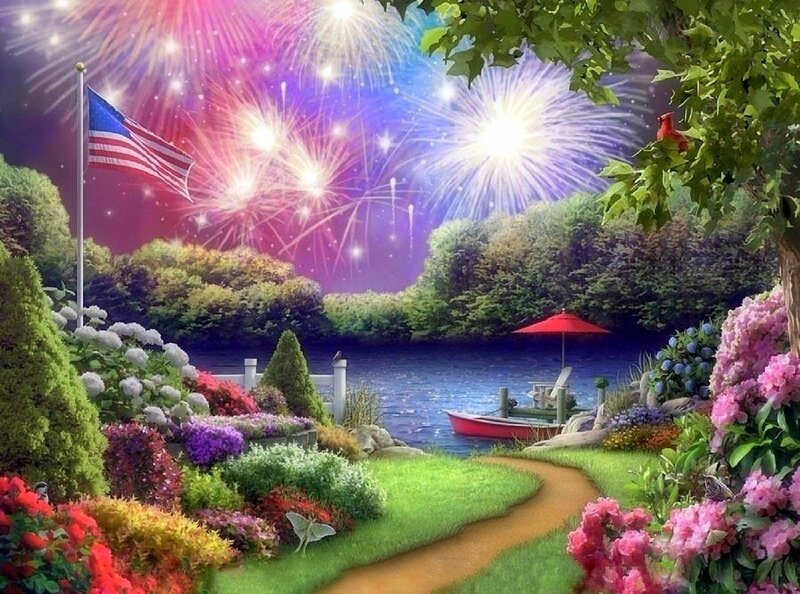 Fireworks over Garden