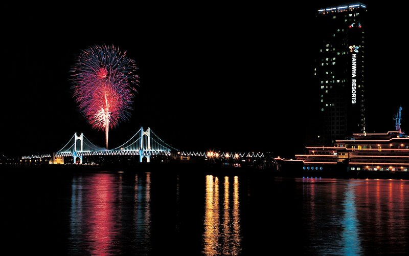 Fireworks over Hanwha Resort