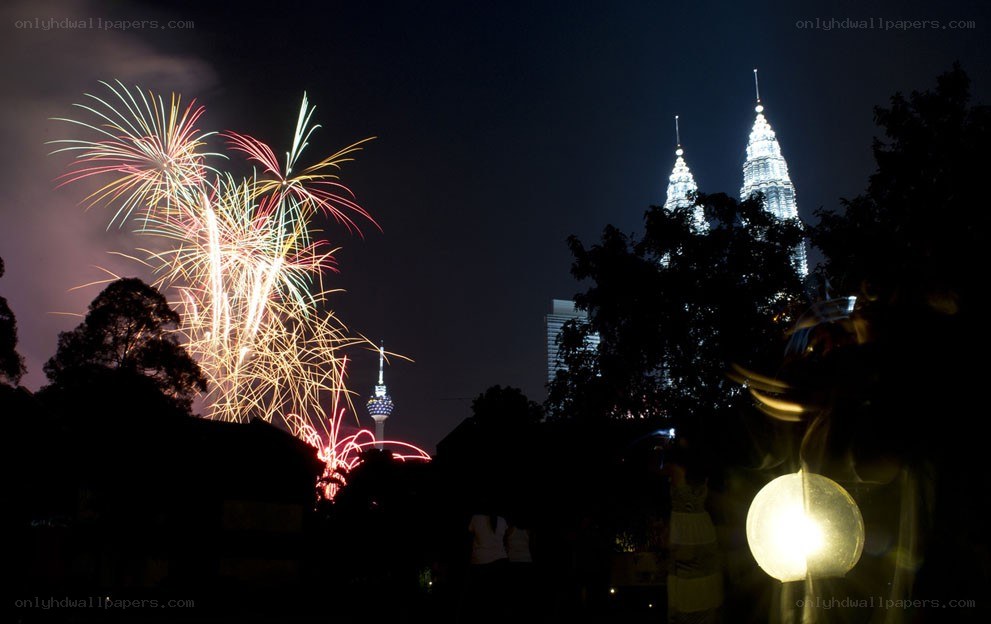Fireworks over Kuala Lumpur
