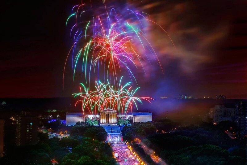 Fireworks over Monument