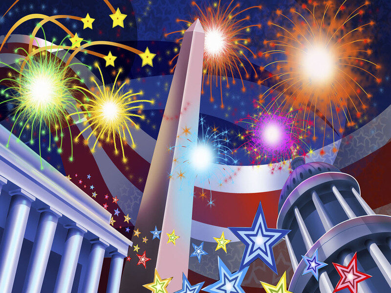 Fireworks over Monuments