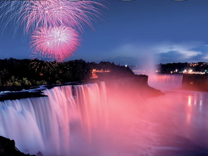 Fireworks over Niagara Falls