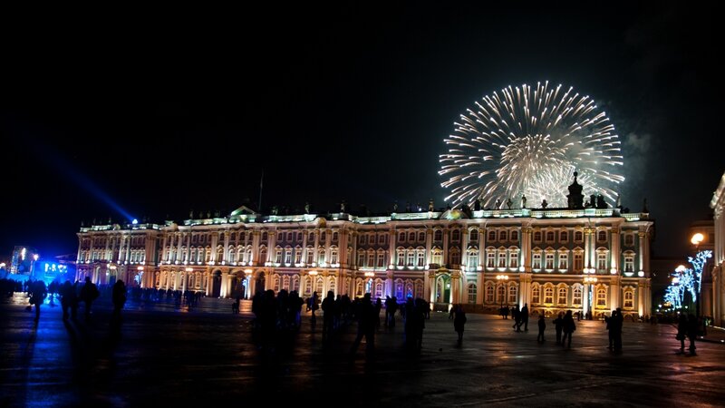Fireworks over Palace — Black