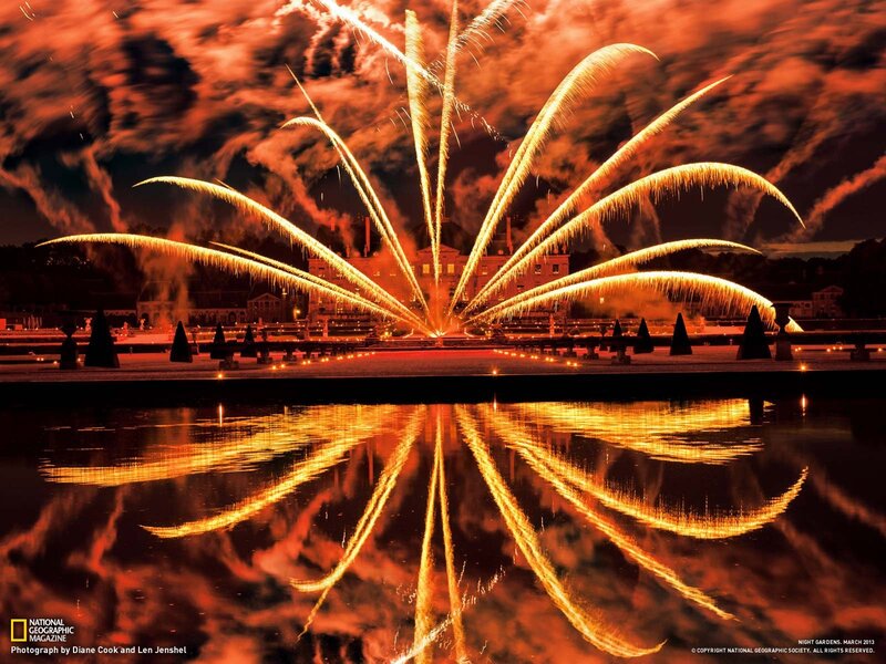 Fireworks over Palace — Orange