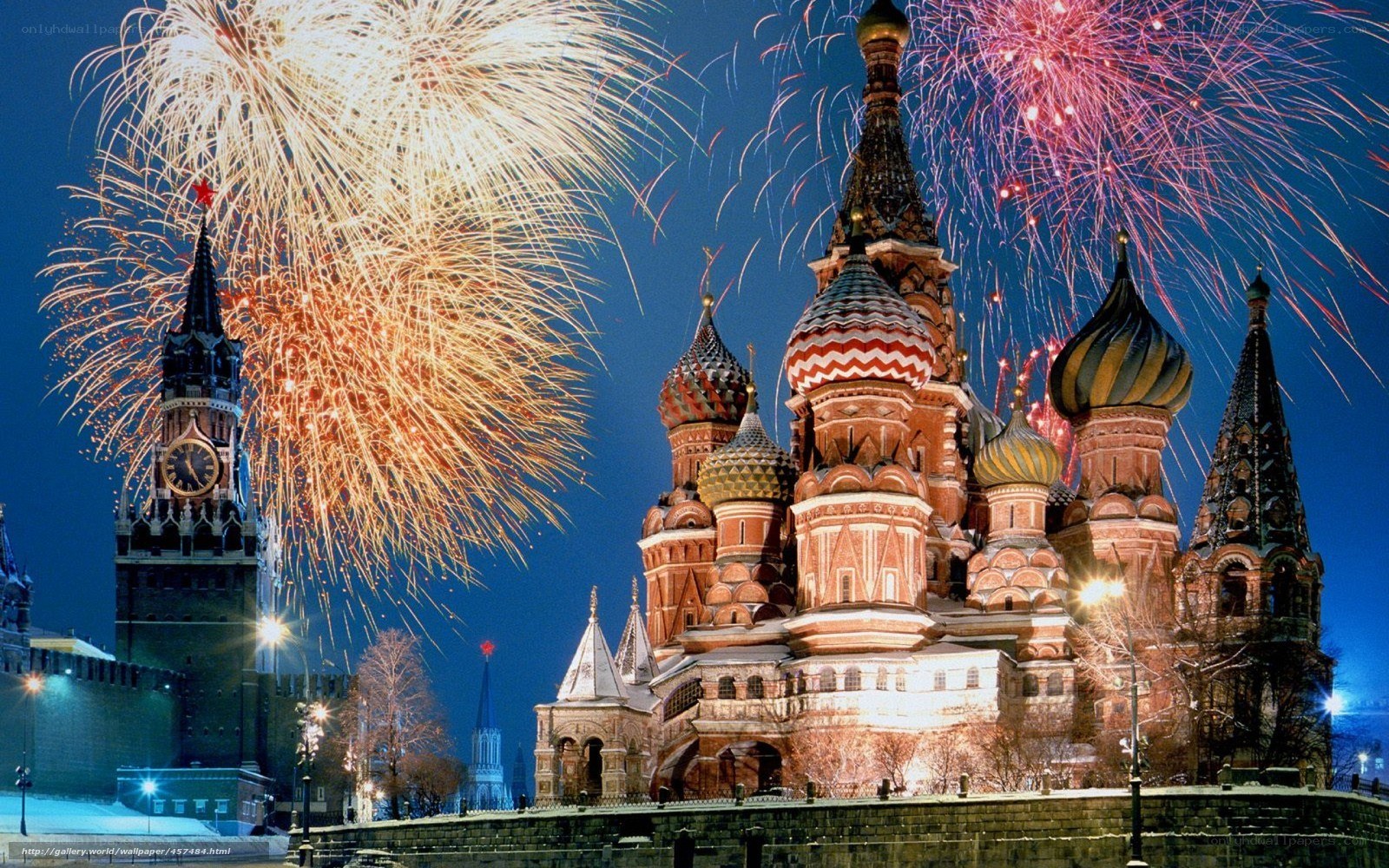 Fireworks over St. Basil's Cathedral