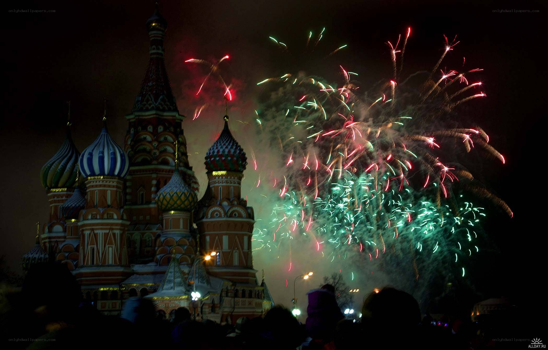 Fireworks over St. Basil's Cathedral