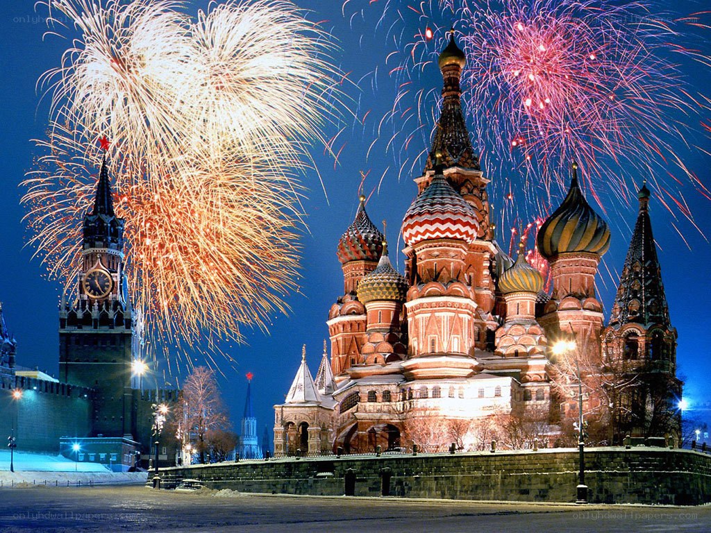 Fireworks over St. Basil's Cathedral