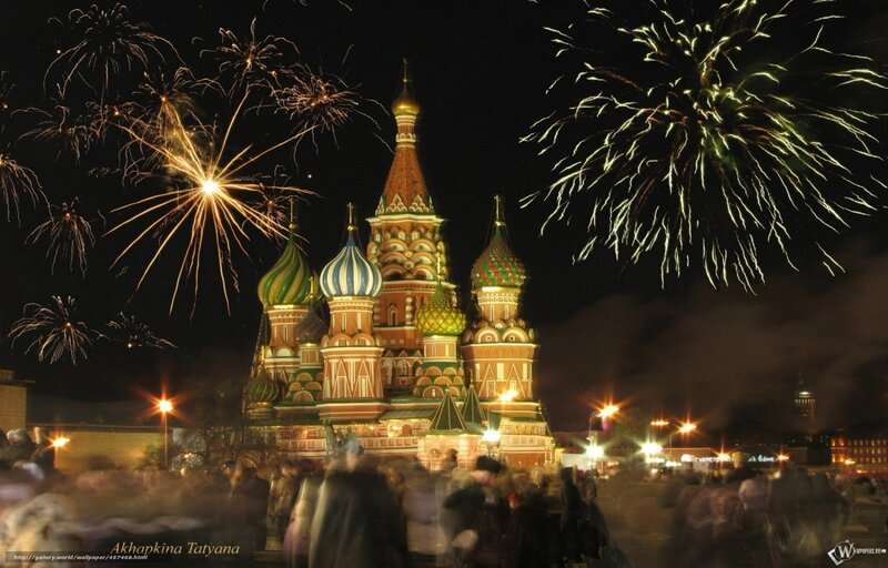 Fireworks over St. Basil's Cathedral