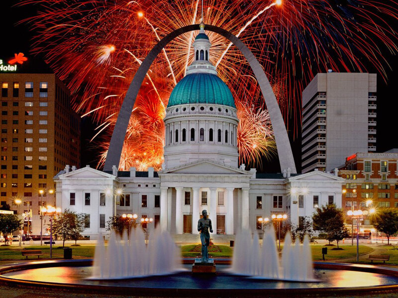 Fireworks over St. Louis