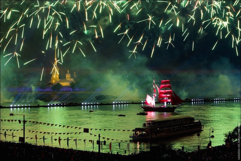 Fireworks over St. Petersburg