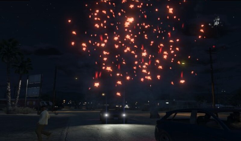 Fireworks over Street