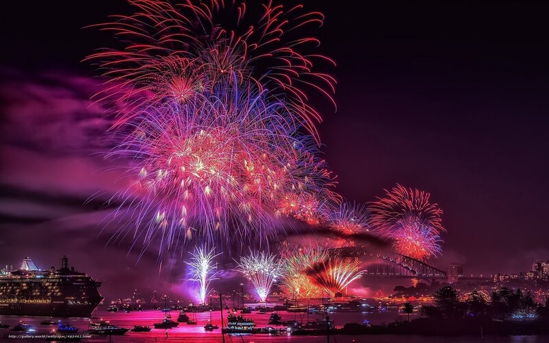 Fireworks over Sydney Harbour